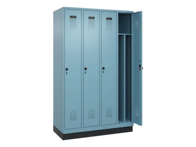 locker voor scheiding van kleding,HxBxD 1950x1200x500mm,4vak