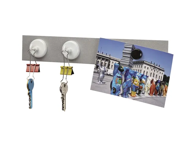 Magneet met haak MAUL 47mm trekkracht 12kg wit 5 stuks