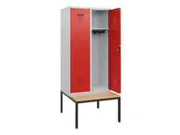 locker met bank,HxBxD 1950x800x815mm,2vak,vak B 400mm,cilinderslot