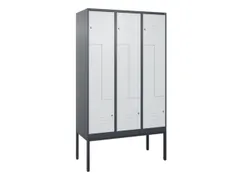 Z-garderobekast,HxBxD 2120x1200x500mm,vak B 200/400mm,cil.-slot
