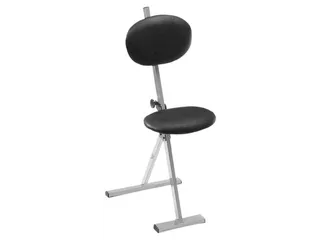 Stahulp 550-900mm Zitting/Onderstel Skai Zwart/Lichtgrijs Inklapbaar - 1