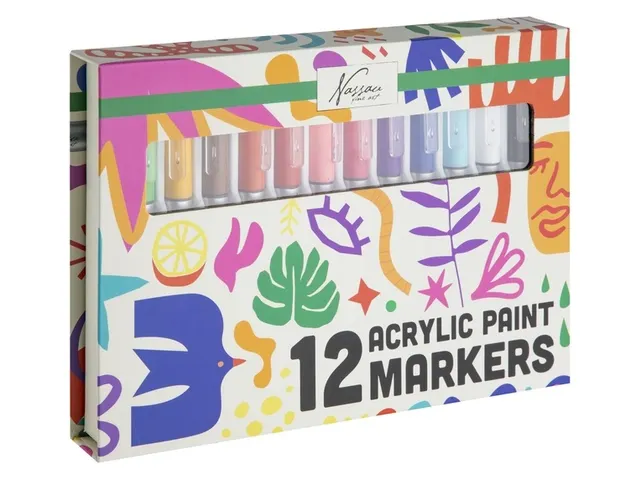 Acrylmarkers Nassau set à 12 kleuren