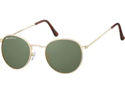 Zonnebril Montana met groen G15 glas mat goud