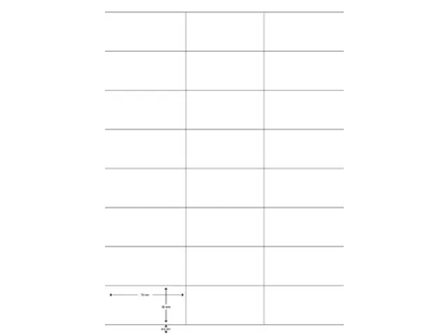 Etiketten 70x35mm wit rechte hoeken 100 Vel 24 per vel