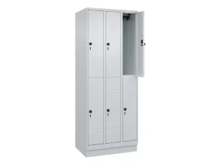 dubbeldekse locker,HxBxD 1950x750x500mm,3x2vak.,vak B 250mm - 2