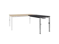 Bureau Linesto N4 aanbouwtafel 120x60cm houtprint schaduw 25mm alu