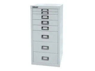 kantoor-ladekast HxBxD 590x279x380mm 8 laden romp lichtgrijs staal - 2