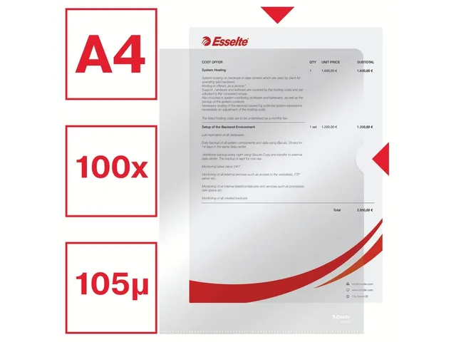 L-map Esselte Standaard A4 Pp Transparant 0.11mm