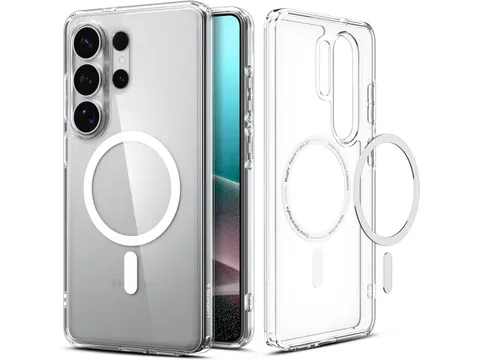 Ultra Hybrid MagFit Samsung S26 Ultra Hoesje MagSafe Clear Wit