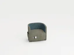fauteuil,1-zits,stof lichtgrijs/lichtblauw,HxBxD 760x860x760mm