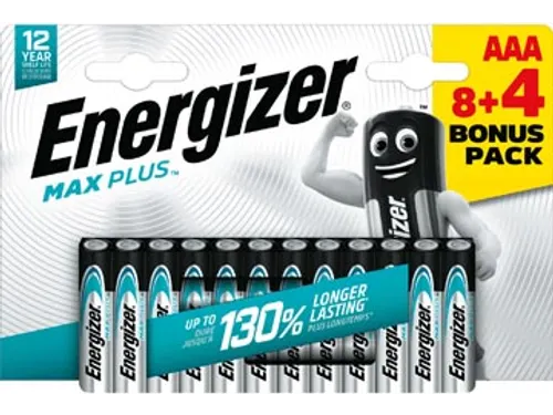 batterijen Max plus AAA, blister van 8+4