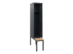 locker met bank,HxBxD 1950x300x815mm,1vak,vak B 300mm,cilinderslot