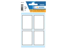 Boek Etiket Herma 5713 40x55mm wit met grijs kader 24 stuks
