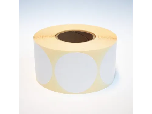 Etiket Rond Wit 50mm Op rol 2000 Stuks