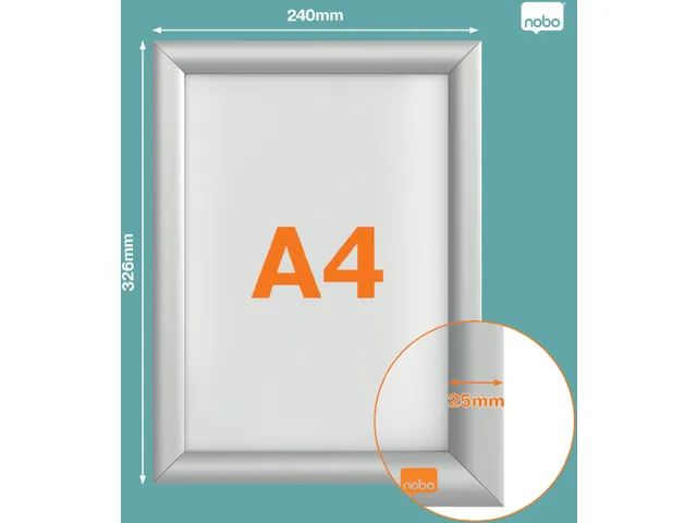 Essence clicklijst, uit aluminium, ft A4