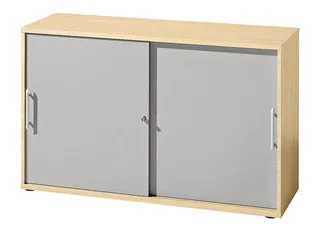 Schuifdeurkast Hxbxd 748X1200X400Mm 2 Oh Kastromp/front Beuken/zilver - 1