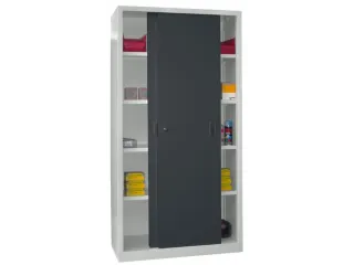 schuifdeurkast,HxBxD 1950x1000x500mm,RAL7035,front RAL7016 - 2