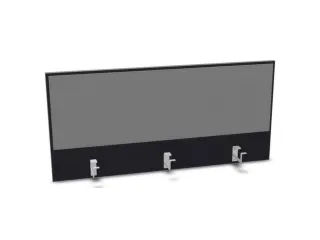 opzetpaneel,v. bureau,aanbouw achter,B 1200mm,CC-zwart,BN8078-grijs - 1
