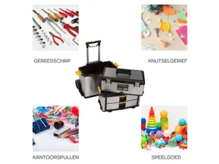 Gereedschapswagen 3-in-1 Trolley RVS 570x354x830mm 167 Liter - 7