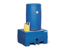 PE-opvangbak,v. 1x200l vat/kleinemballage,opvangvol. 240l