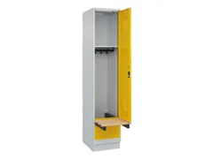 locker met bank,HxBxD 1950x400x815mm,1vak,vak B 400mm,cilinderslot