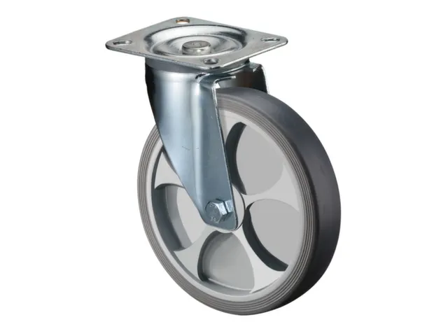 zwenkwiel,draagverm. 220kg,TPE-banden,Ø 200mm,wiellager,velg kunststo