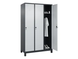 locker,HxBxD 1950x1200x500mm,3vak,vak B 400mm,draaigrendel,voeten - 3