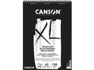 tekenblok XL 150g/m² A3 40 vel zwart papier - 1