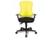 Siège Bureau Pivotant Assise Noir Dossier Maille Jaune