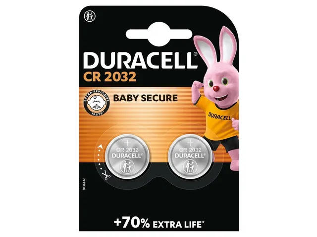 Batterij Duracell knoopcel 2x CR2032 lithium Ø20mm 3V-180mAh