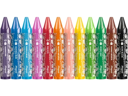 Waskrijt Maped Jungle Fever Jumbo set à 12 kleuren