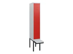 locker met bank,HxBxD 1950x300x815mm,1vak,vak B 300mm,cil.-slot