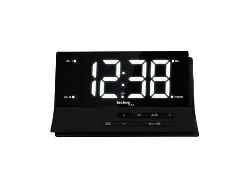 Wekkerradio Technoline WT 482 174x76x102mm zwart LED wit