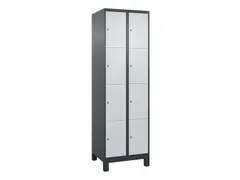lockerkast,HxBxD 1950x600x500mm,2x4vakken,vak B 300mm,cil.-slot,voeten