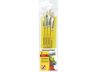 Penselenset Eberhard Faber varkenshaar maat 4-6-8-12 - 1