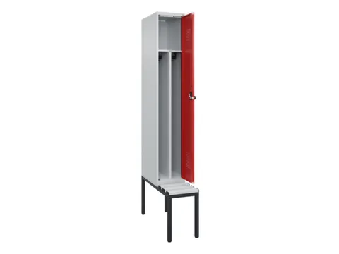 locker met bank,voor scheiding van kleding,HxBxD 2120x300x815mm,1vak