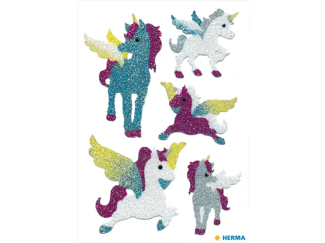 Etiket Herma 6667 Eenhoorn Glitters 1 vel 5 stickers