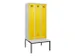 locker met bank,voor scheiding van kleding,HxBxD 2120x900x815mm,3vak