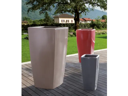 plantenpot,trapeziumvormig,PE,robijnrood,HxBxD 1100x570x570mm,60l