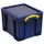 Really Useful Boxes Opbergdoos 35 Liter Blauw Gele Handvaten