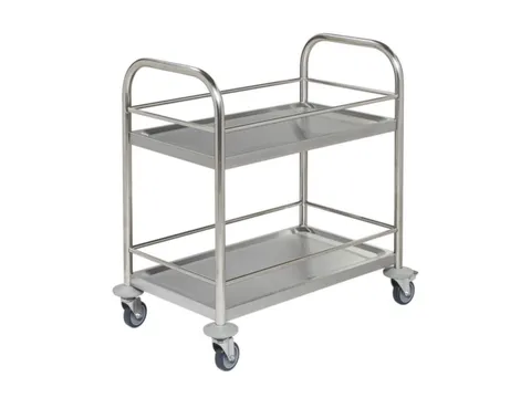 RVS etagewagen,draagverm. 80kg,2etage(s),laadvl. LxB 665x365mm