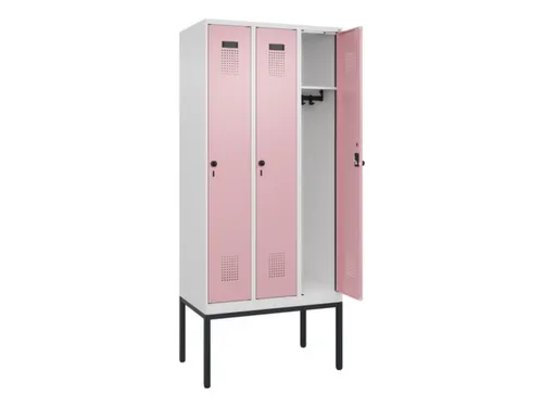 locker,HxBxD 2120x900x500mm,3vak,vak B 300mm,draaigrendel