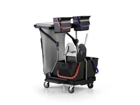 dweilwagen,HxBxD 1060x675x890mm,emmer 2x15l/2x6l zwart