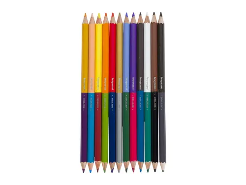 Kleurpotloden Bruynzeel Kids Twin Point assorti 12 stuks