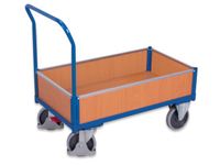 Platformwagen 500kg Laadvlak Lxb 1200x760mm Met Bak Ral 5010 Beuken
