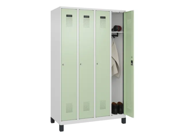 locker,HxBxD 1950x1200x500mm,4vak,vak B 300mm,cil.-slot,voeten