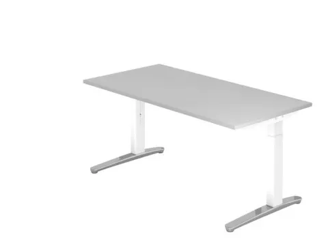 In hoogte verstelbaar bureau,HxBxD 680-850x1600x800mm,blad grijs