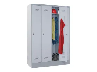 lockerkast,HxBxD 1850x1200x500mm,4vak,RAL7035,front RAL7035 - 2