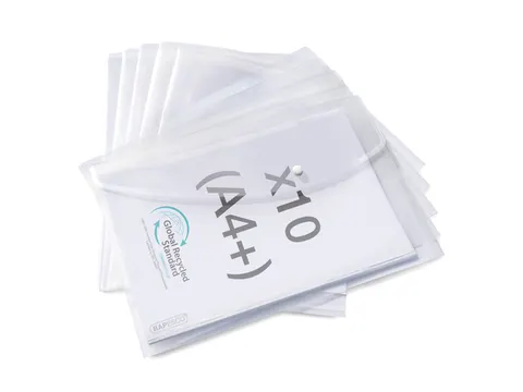 documentenmappen A4+ transparant 10 stuks