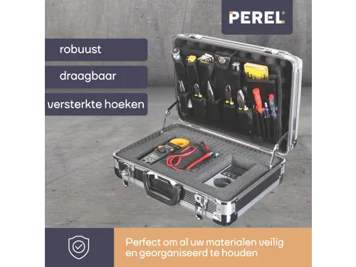 Gereedschapskoffer Met Aluminium Afgeronde Hoeken 430x300x150mm